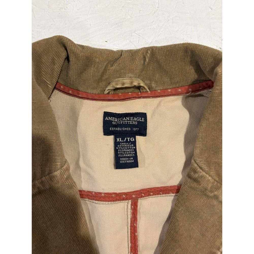 Vintage American Eagle Brown Corduroy Blazer Jacket Size XL Womens Dress - Picture 4 of 9